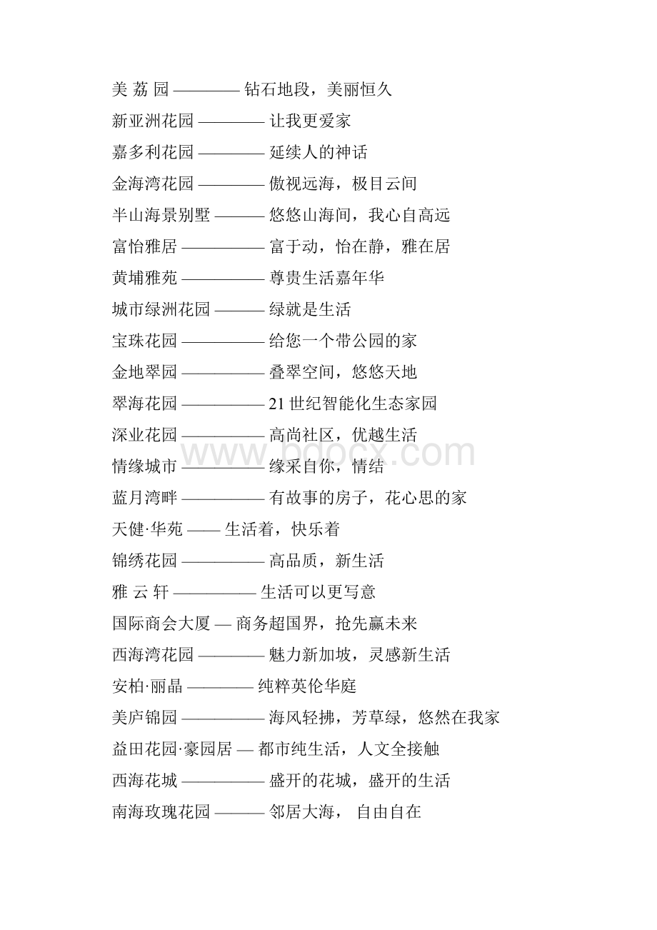 最新最全面的房地产广告语.docx_第2页