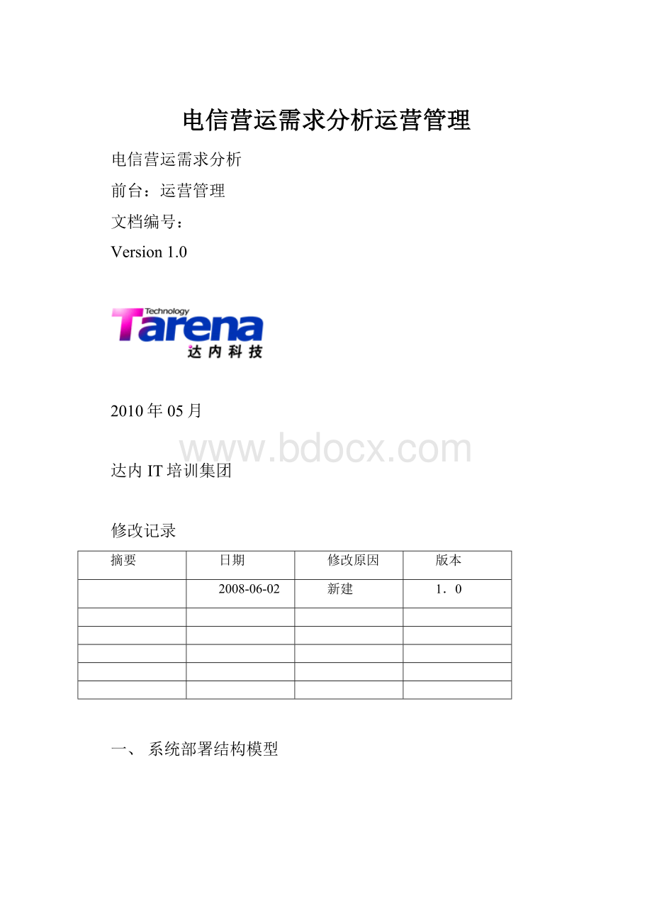 电信营运需求分析运营管理.docx