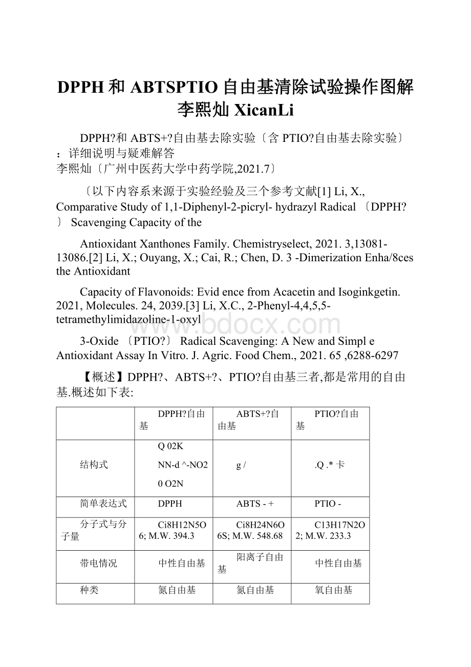 DPPH和ABTSPTIO自由基清除试验操作图解李熙灿XicanLi.docx_第1页