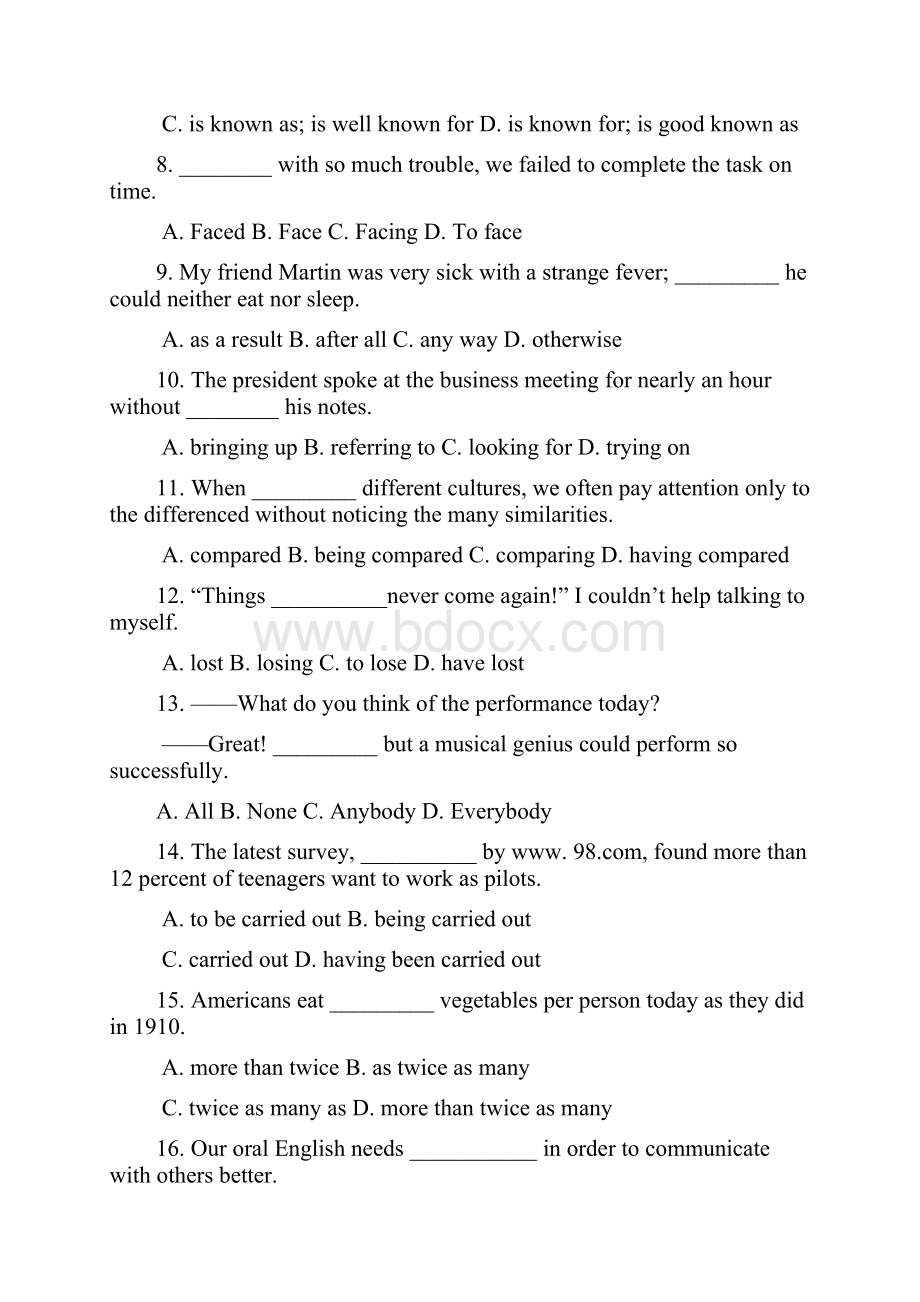 高中英语必修3单选练习2含答案.docx_第2页