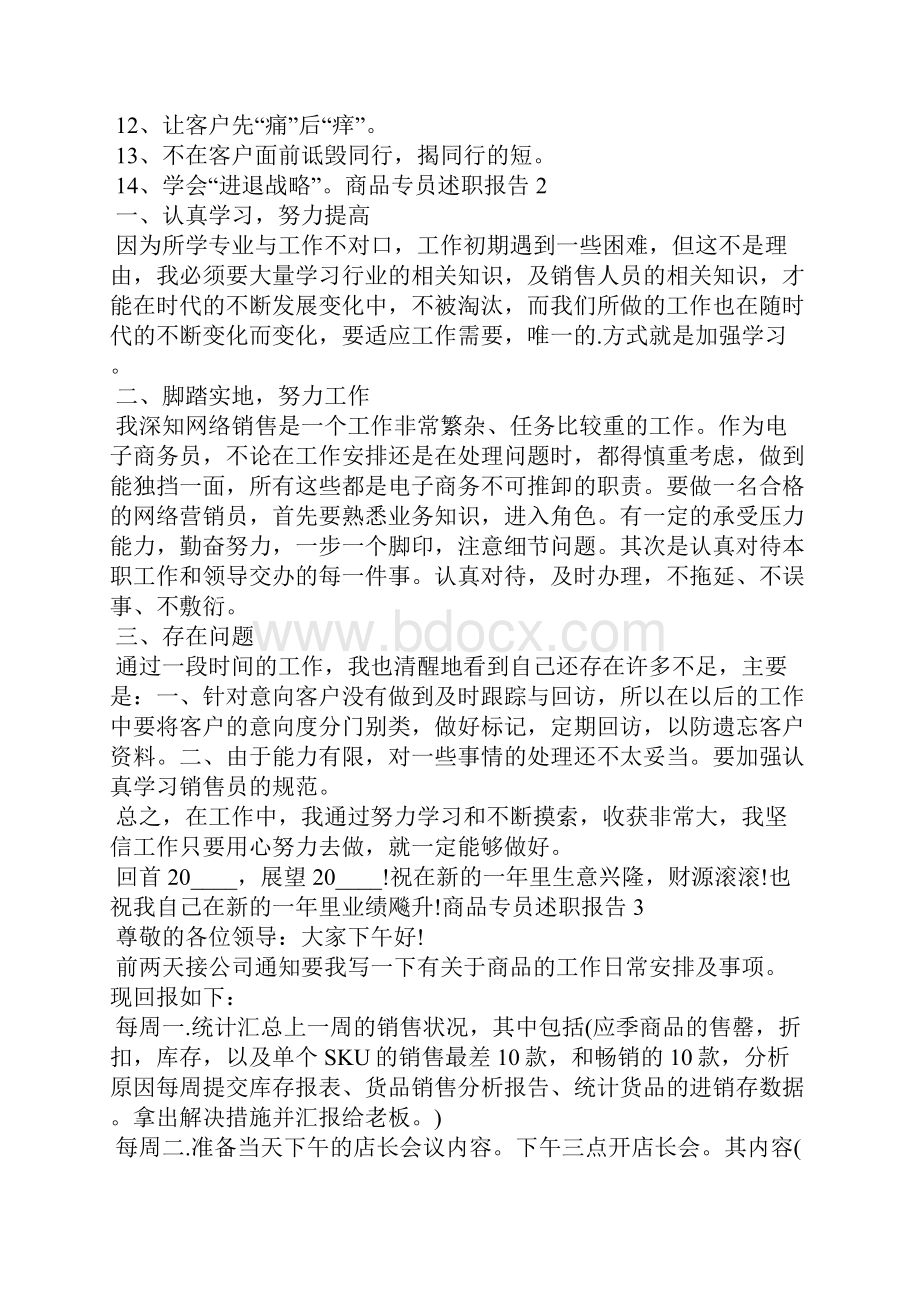 商品专员个人工作述职报告.docx_第2页