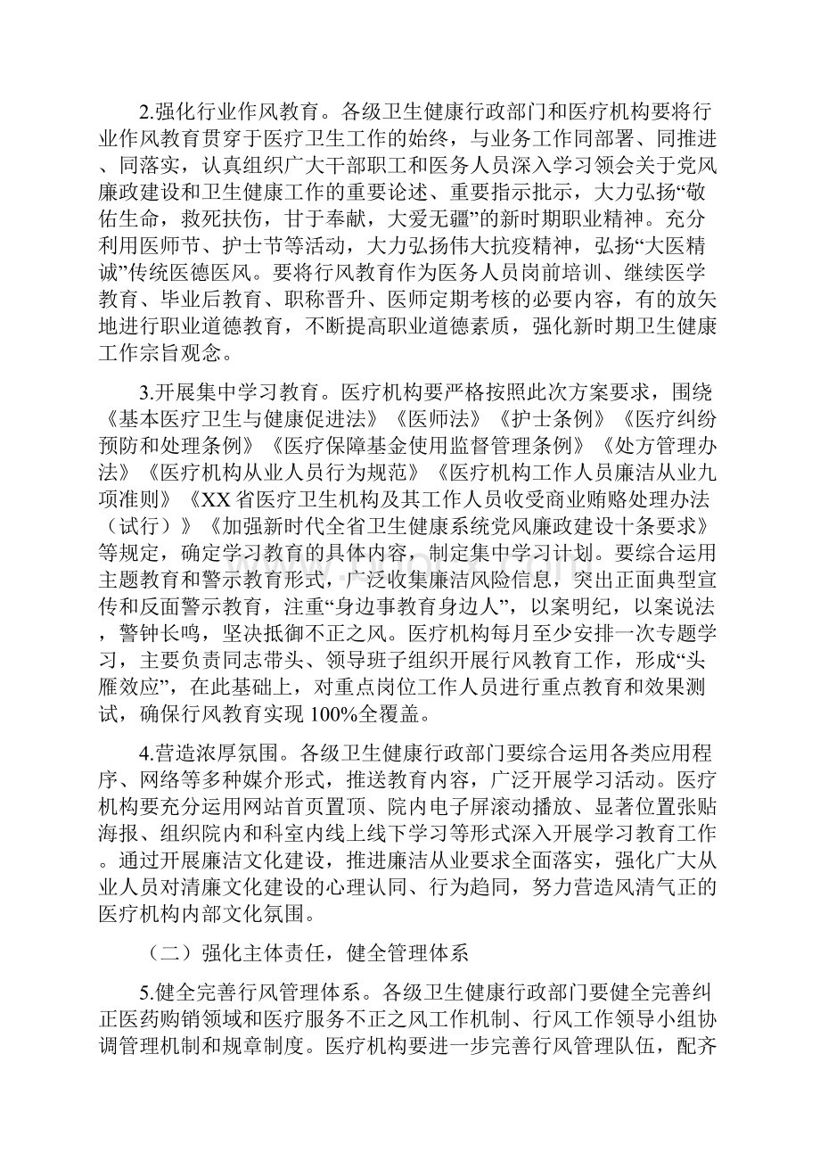 最新医院廉洁从业行动实施方案.docx_第2页