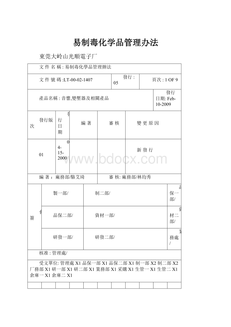 易制毒化学品管理办法.docx_第1页