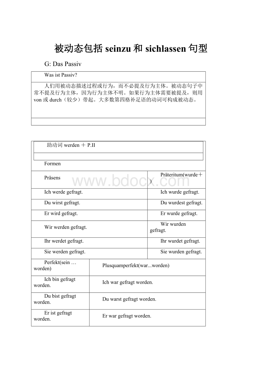 被动态包括seinzu和sichlassen句型.docx