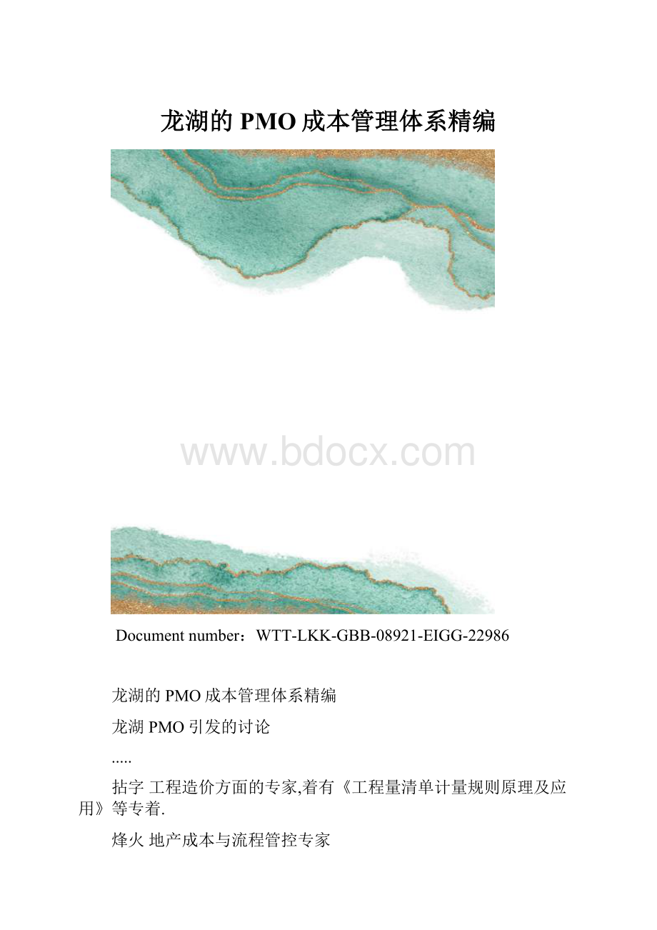 龙湖的PMO成本管理体系精编.docx