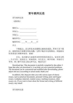 青年教师反思.docx