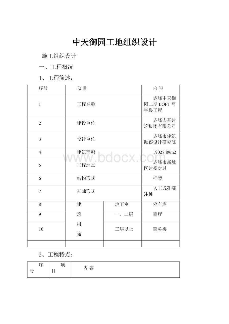 中天御园工地组织设计.docx_第1页