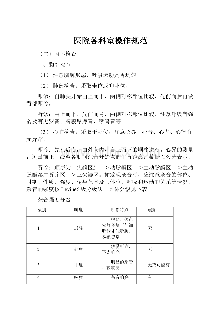 医院各科室操作规范.docx