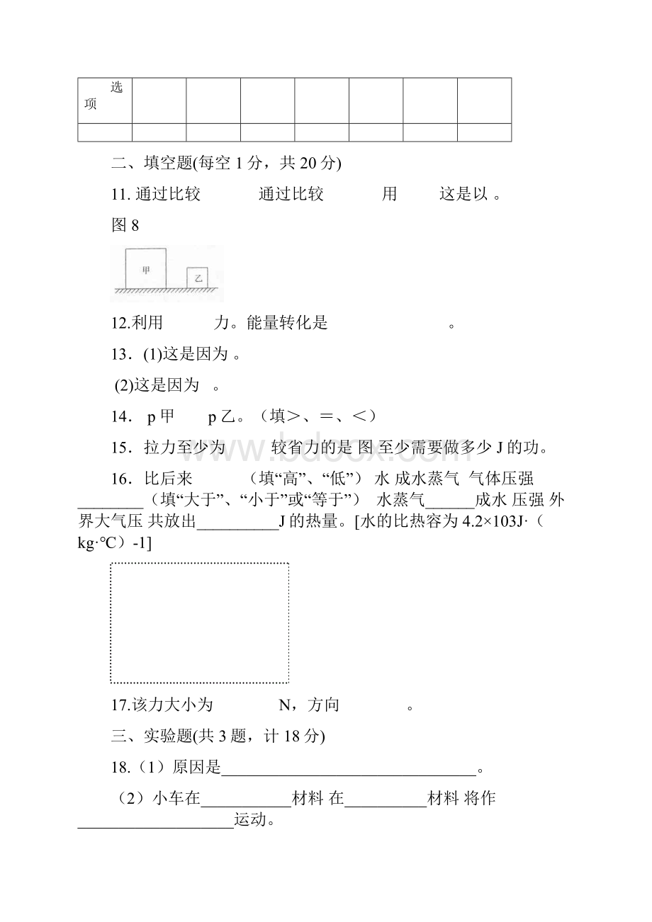 潮州市高级实验学校九年级中考复习阶段性检测物理试题及答案.docx_第2页