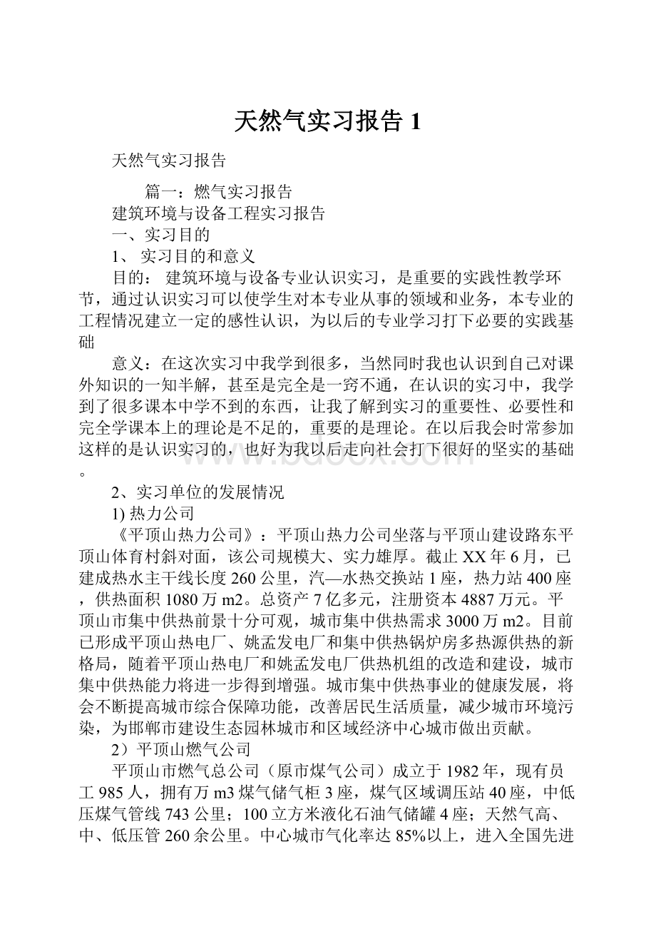 天然气实习报告1.docx