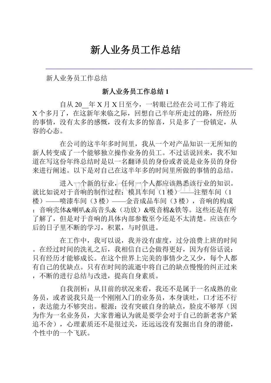 新人业务员工作总结.docx_第1页