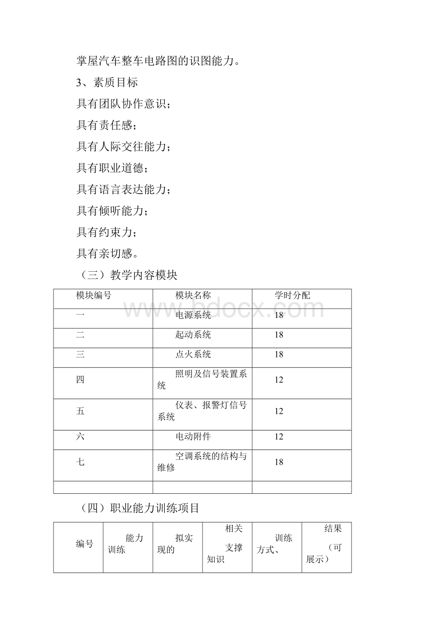 《汽车电器》课程整体教学方案.docx_第3页