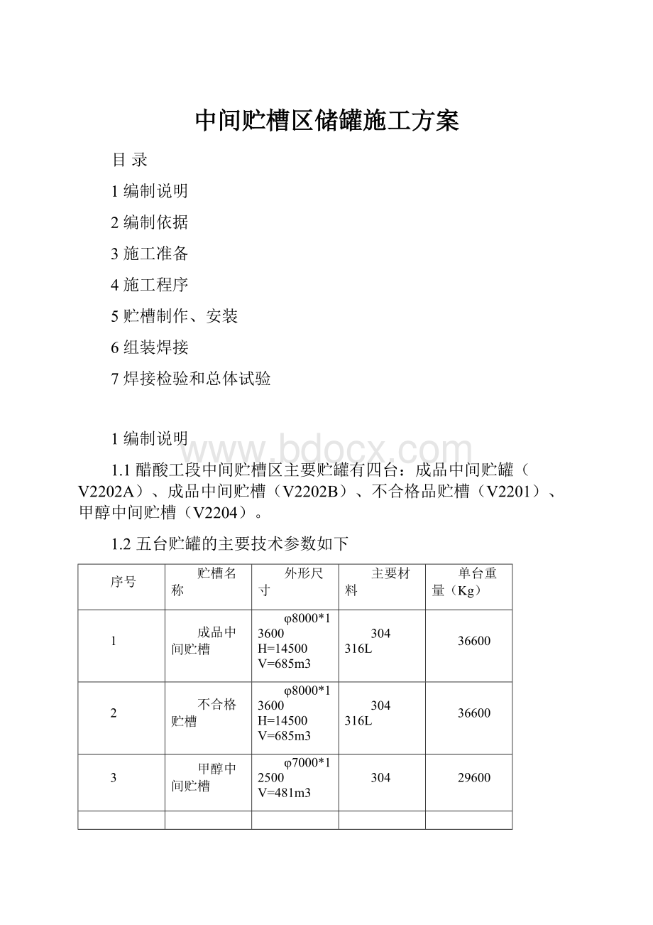 中间贮槽区储罐施工方案.docx