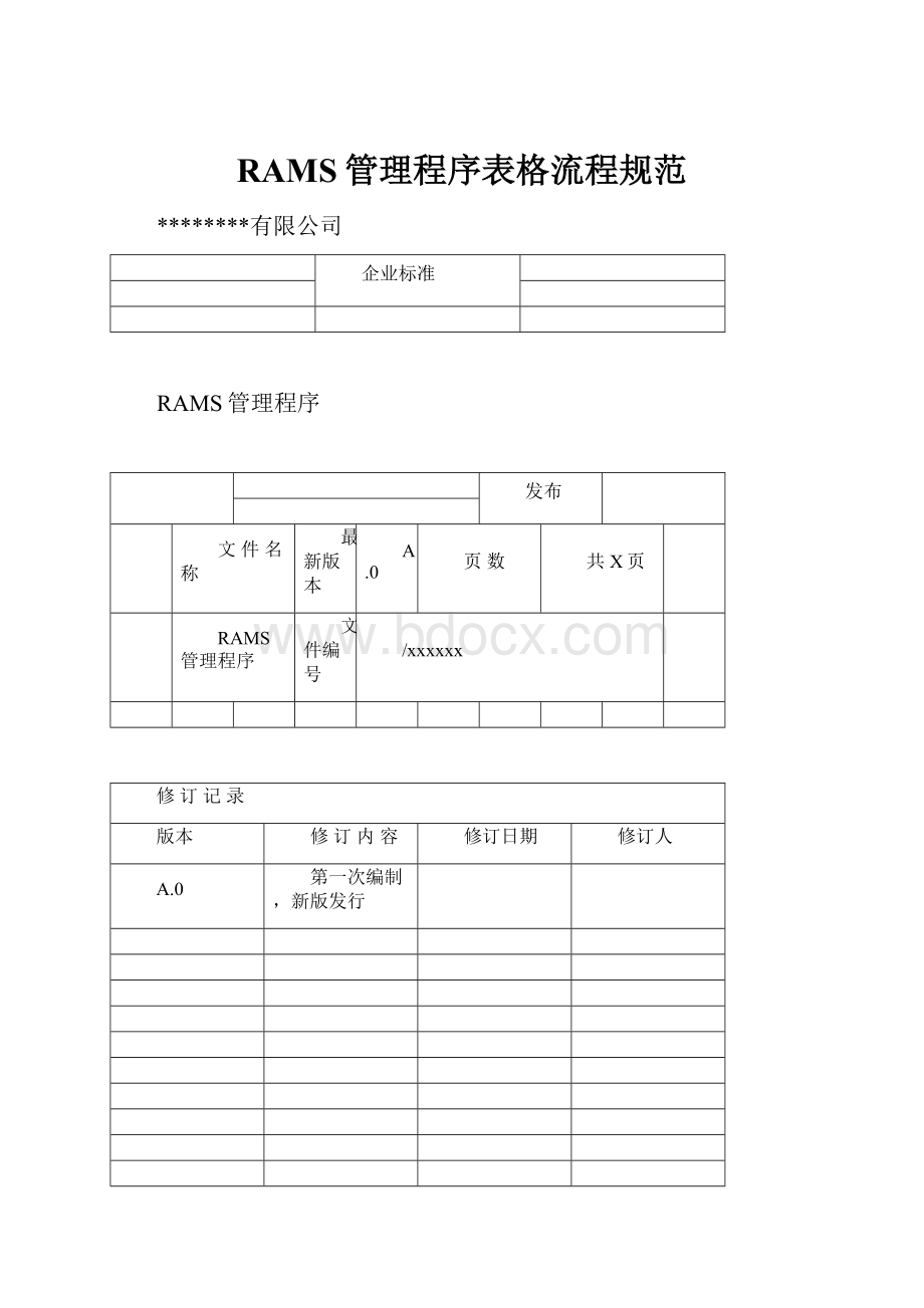 RAMS管理程序表格流程规范.docx