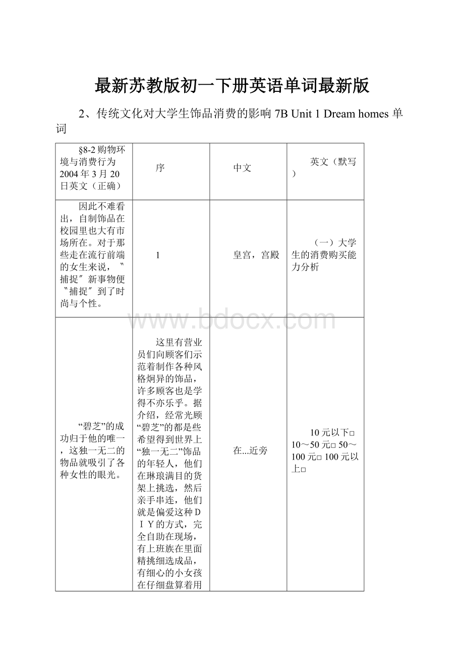 最新苏教版初一下册英语单词最新版.docx