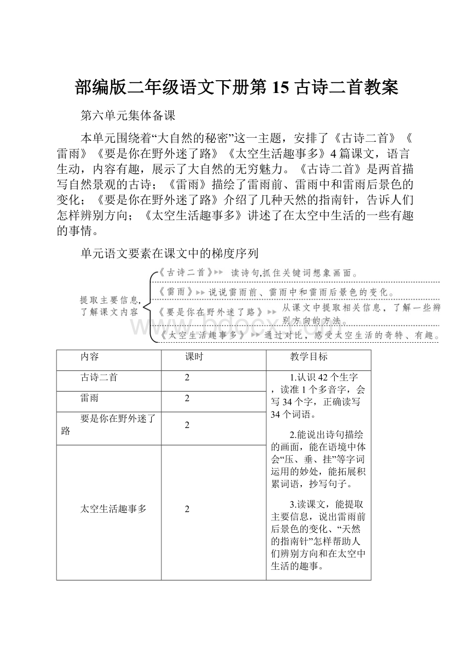 部编版二年级语文下册第15 古诗二首教案.docx_第1页