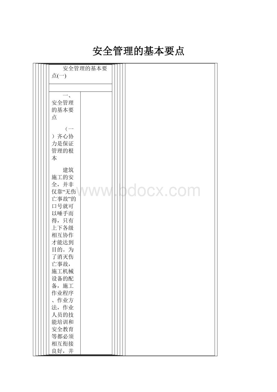 安全管理的基本要点.docx_第1页