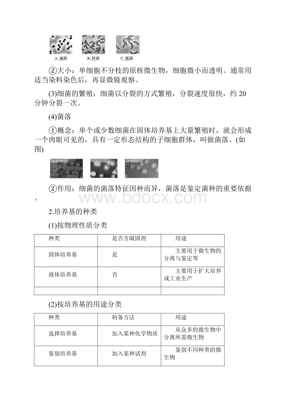 高中生物 第一部分 微生物的利用 第1课时 大肠杆菌的培养和分离同步备课教学案 浙科版选修1.docx_第2页