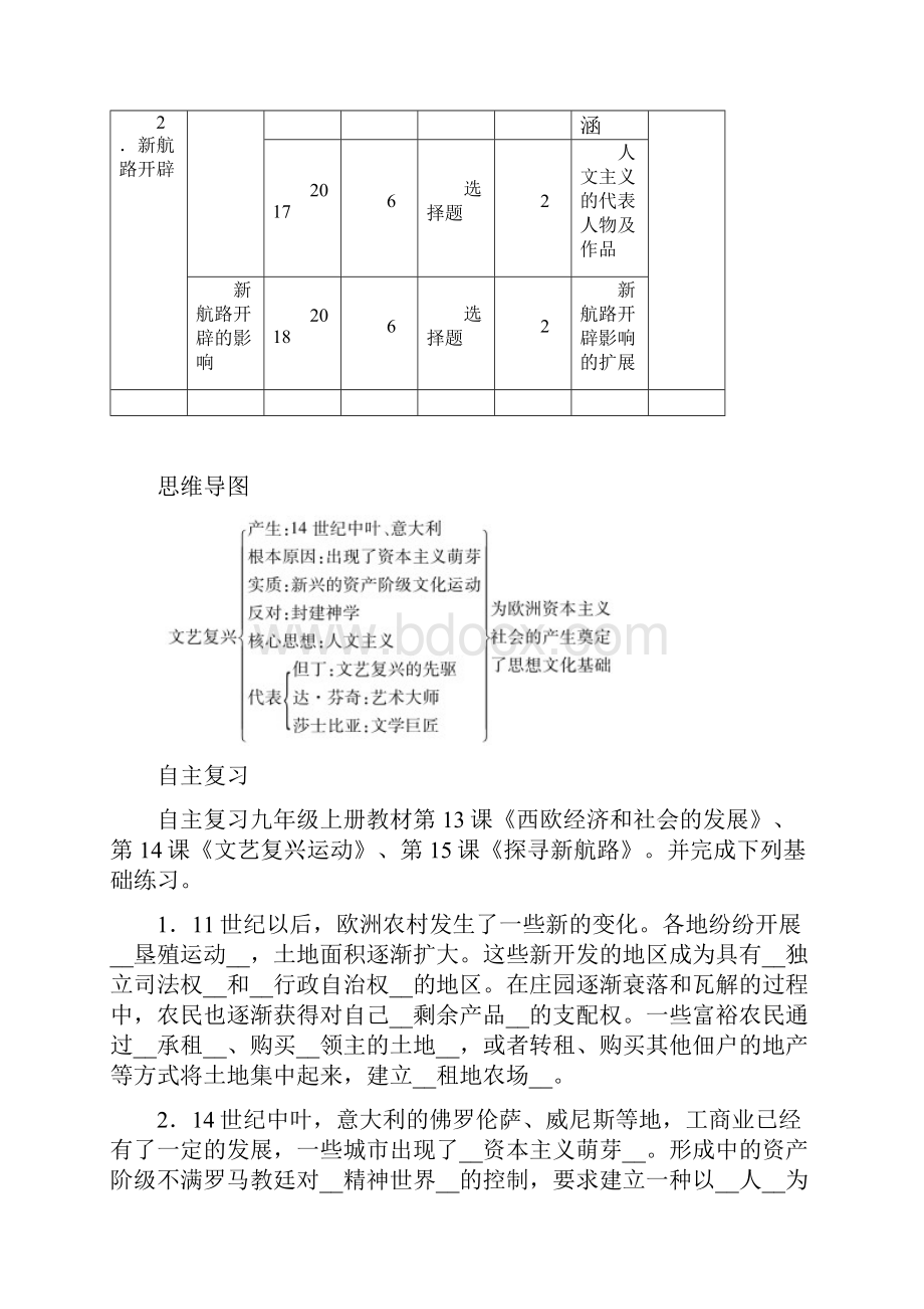 宜宾专版19届中考历史总复习第四部分第一讲步入近代试题.docx_第2页