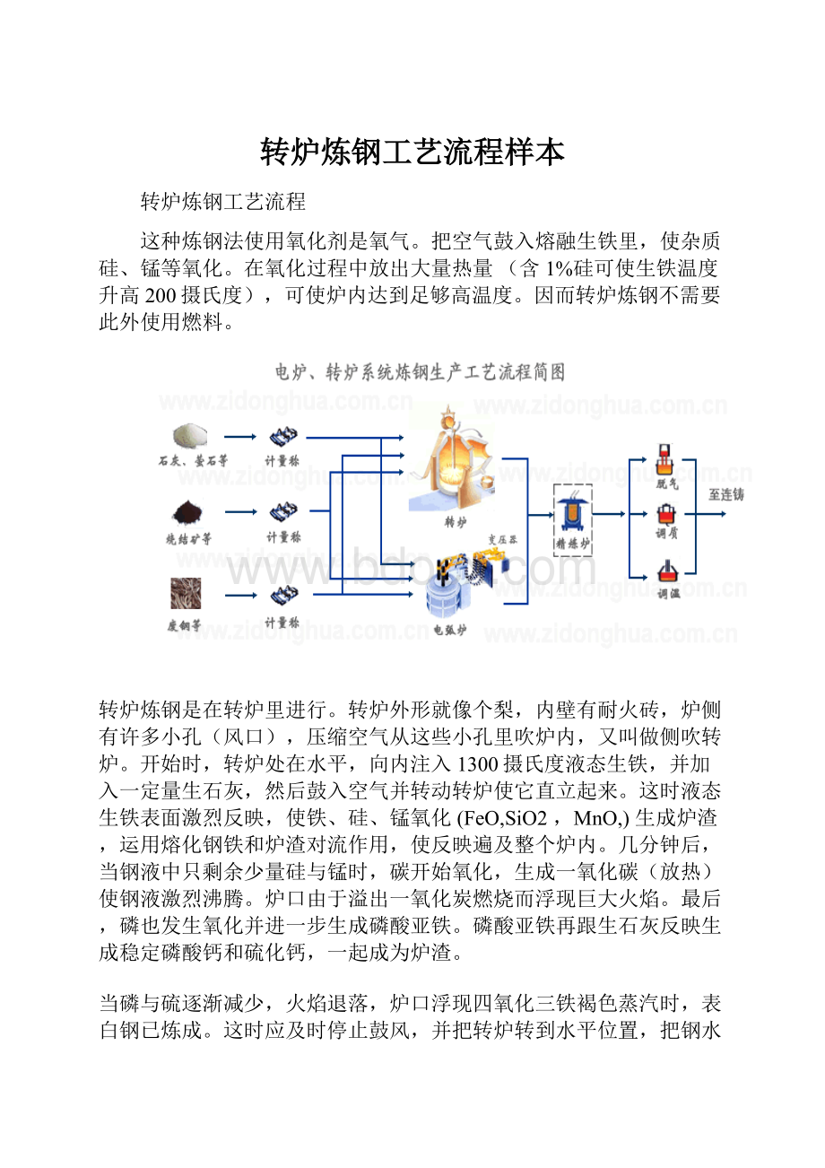 转炉炼钢工艺流程样本.docx