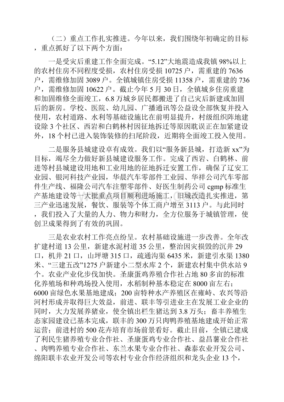 乡镇度党政班子工作运行情况汇报.docx_第3页