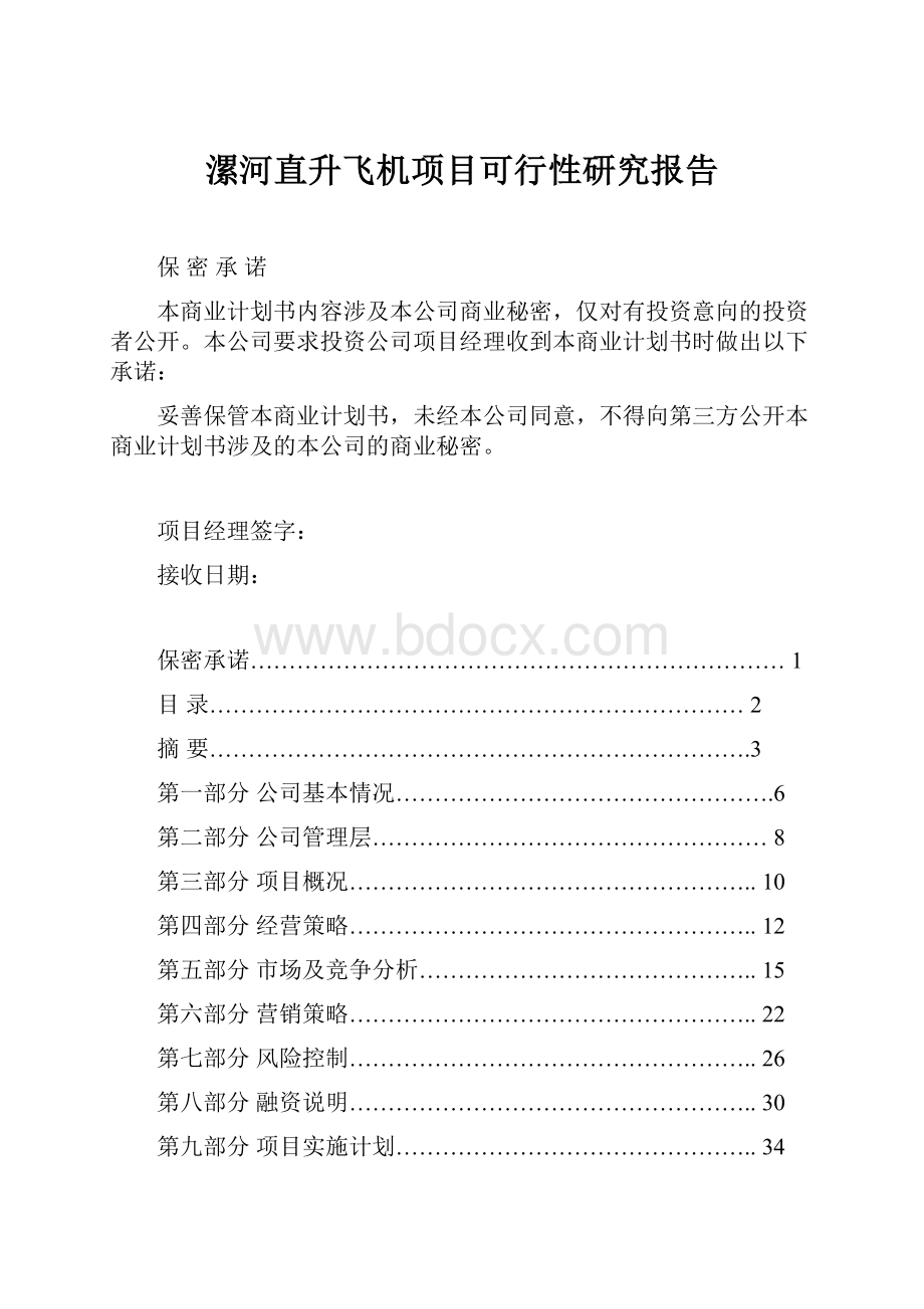 漯河直升飞机项目可行性研究报告.docx