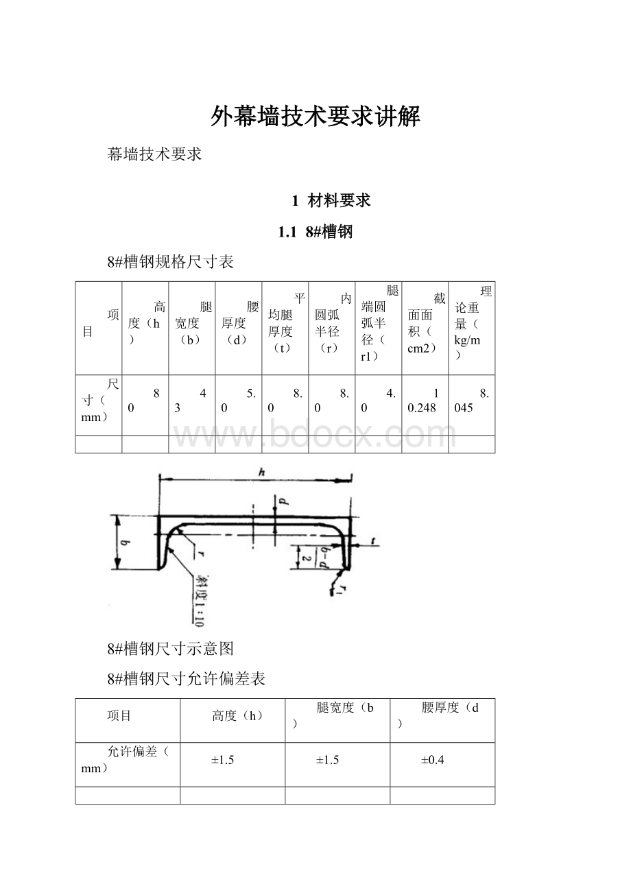 外幕墙技术要求讲解.docx