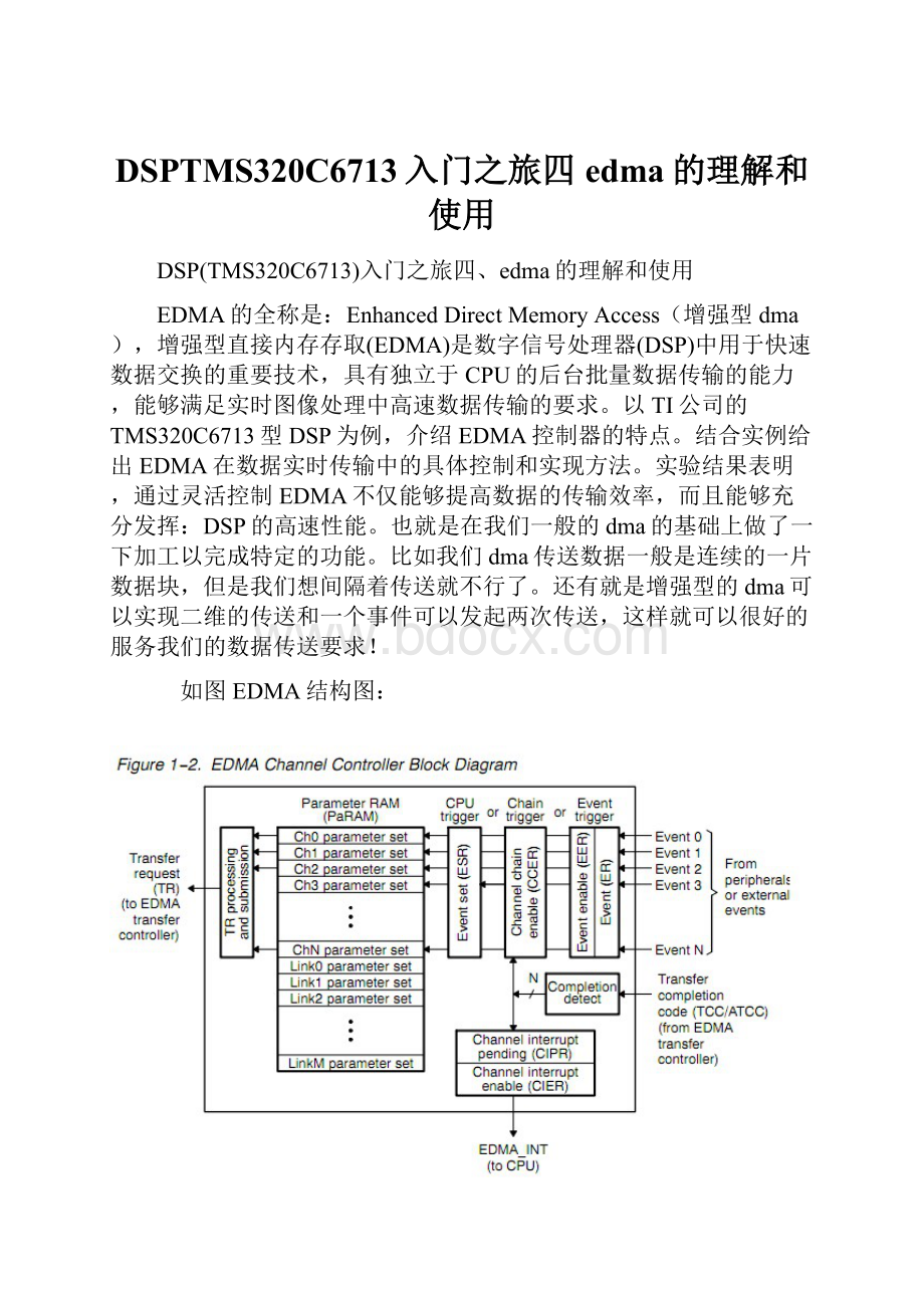 DSPTMS320C6713入门之旅四edma的理解和使用.docx_第1页