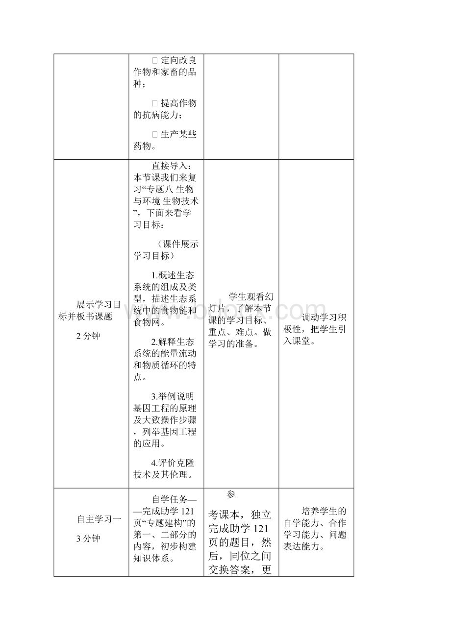 八年级生物下册第8专题生物与环境生物技术教案济南版.docx_第3页