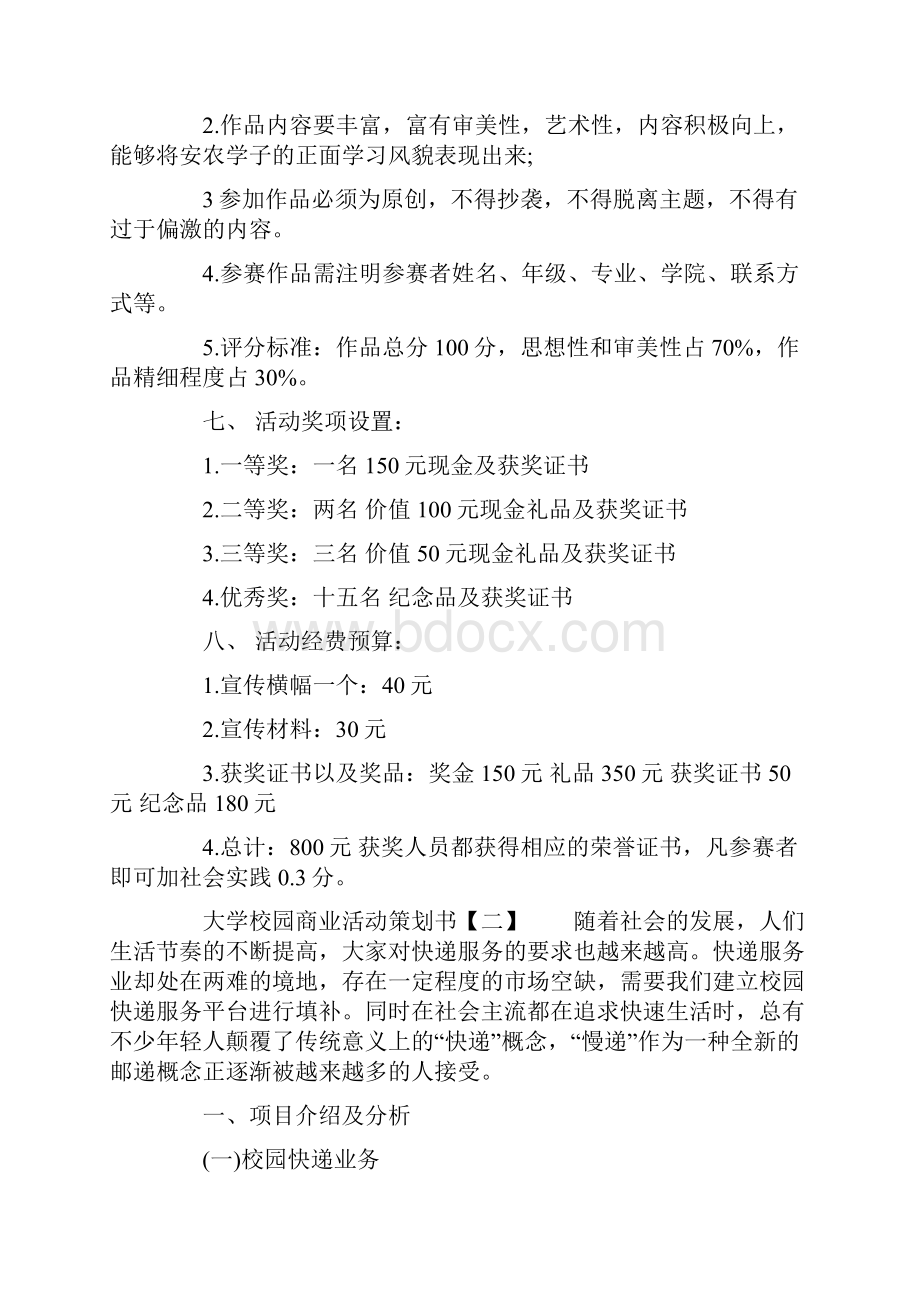 大学校园商业活动策划书.docx_第2页