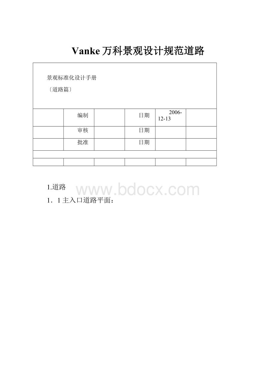 Vanke万科景观设计规范道路.docx_第1页