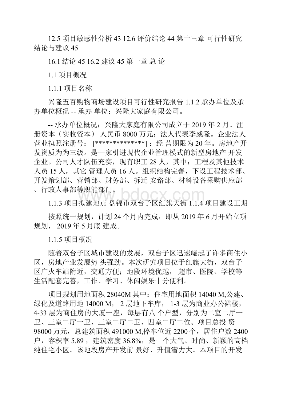 某新建购物商场建设项目可行性分析报告.docx_第2页