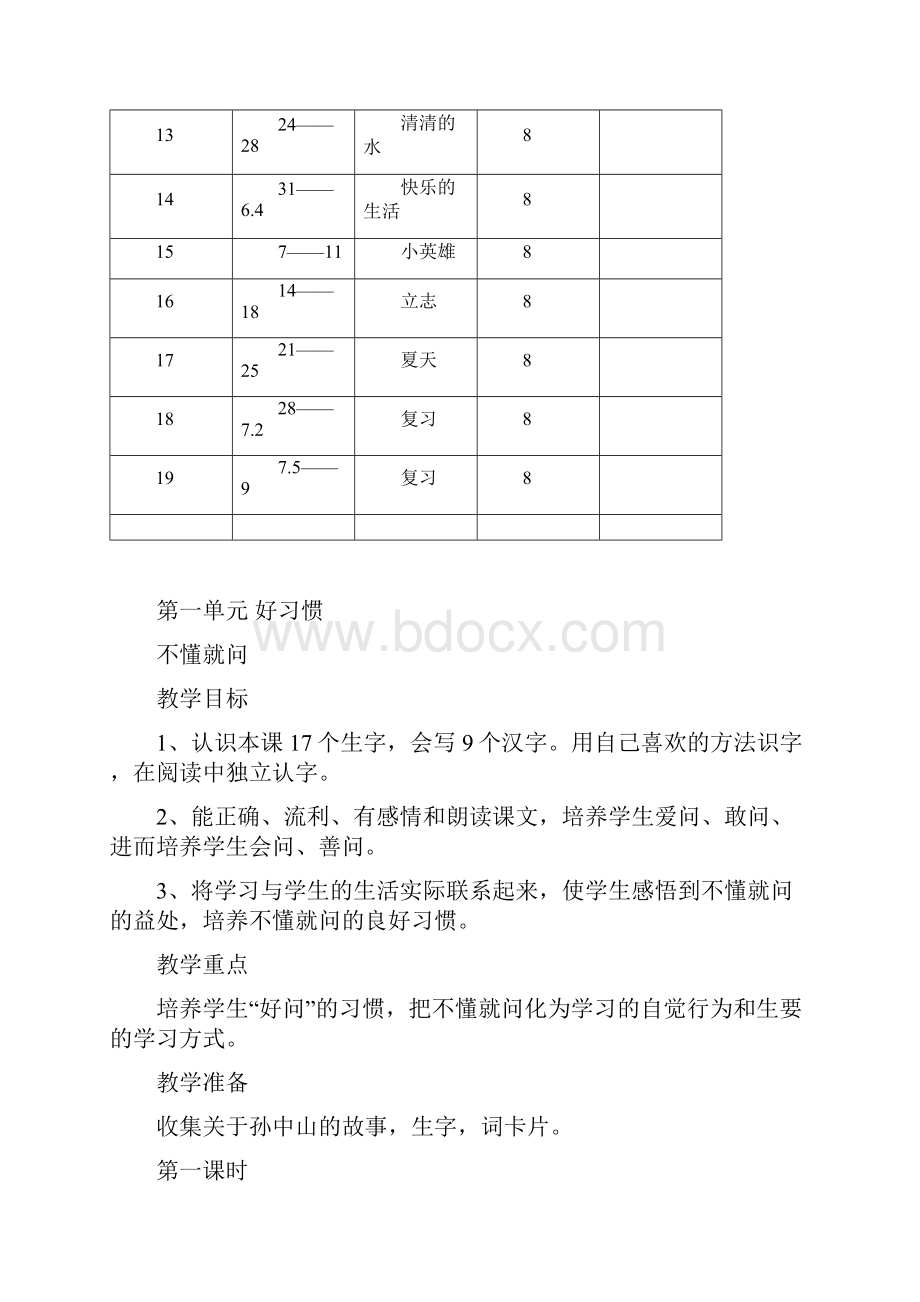 强烈推荐人教版小学二年级下册语文全册教案含教学进度表.docx_第2页