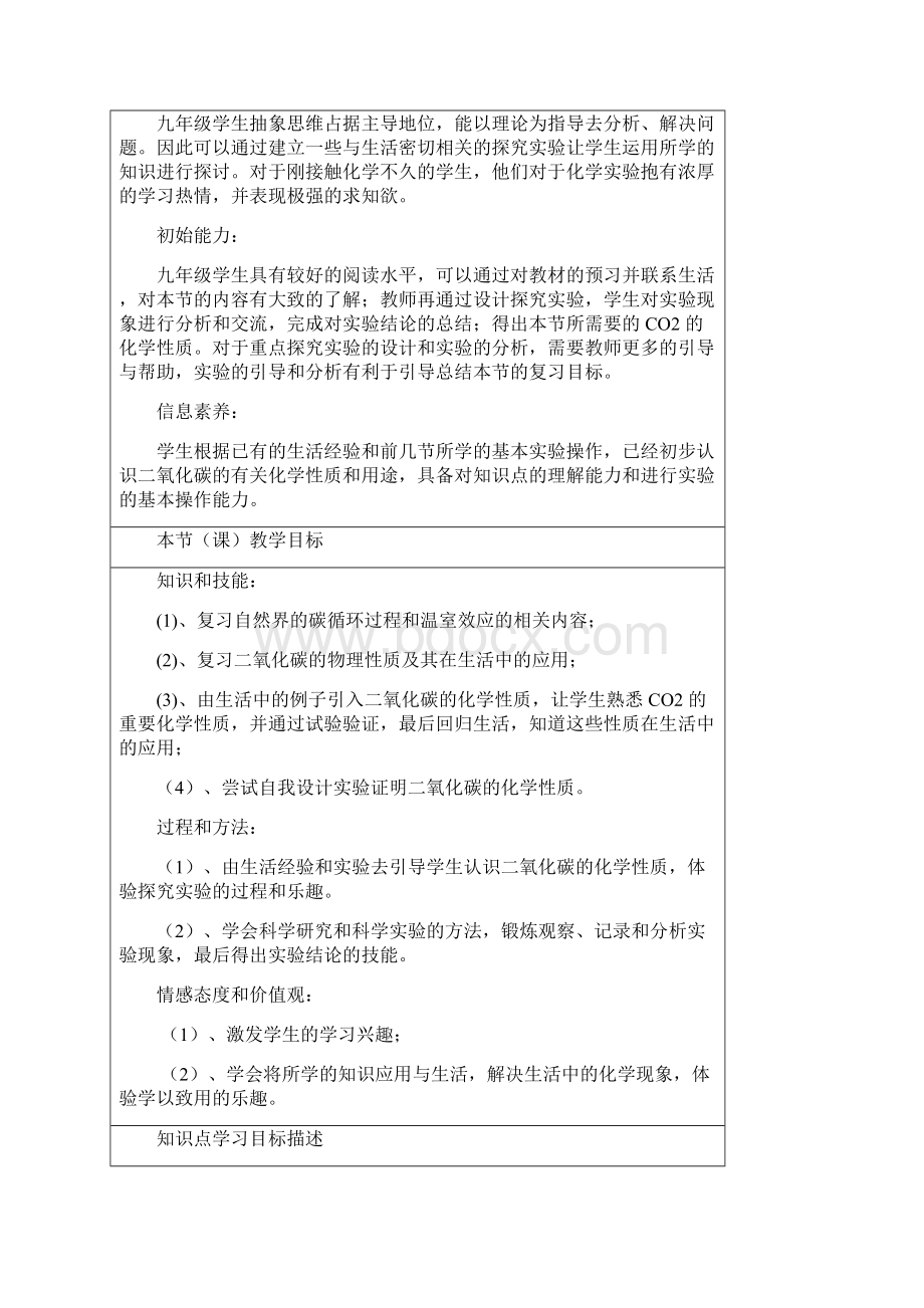 奇妙的二氧化碳课时2二氧化碳的化学性质教学设计.docx_第2页