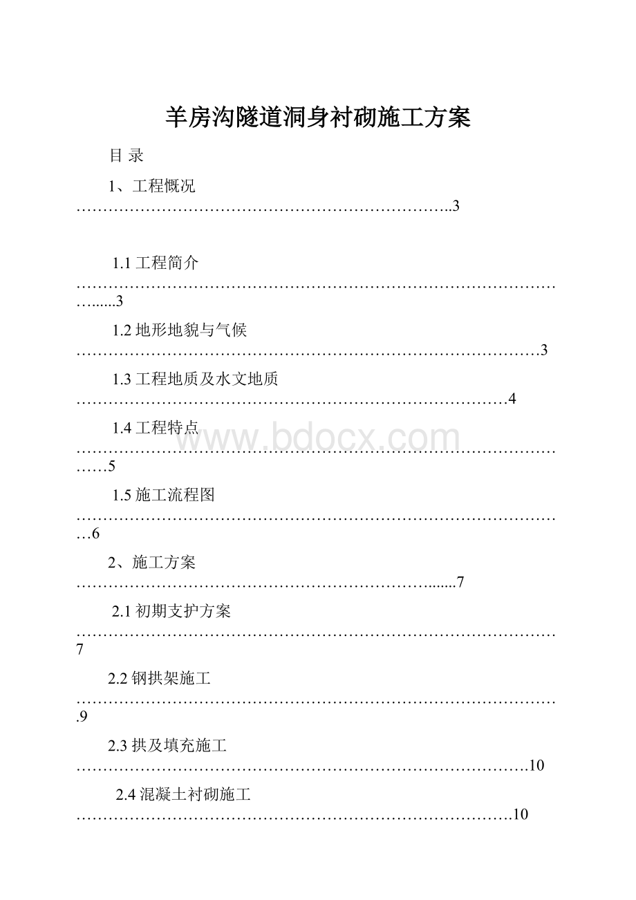 羊房沟隧道洞身衬砌施工方案.docx