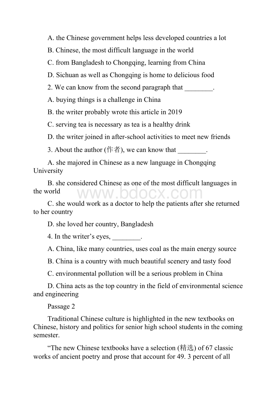 高一英语阅读理解强化训练附解析Day 206.docx_第2页