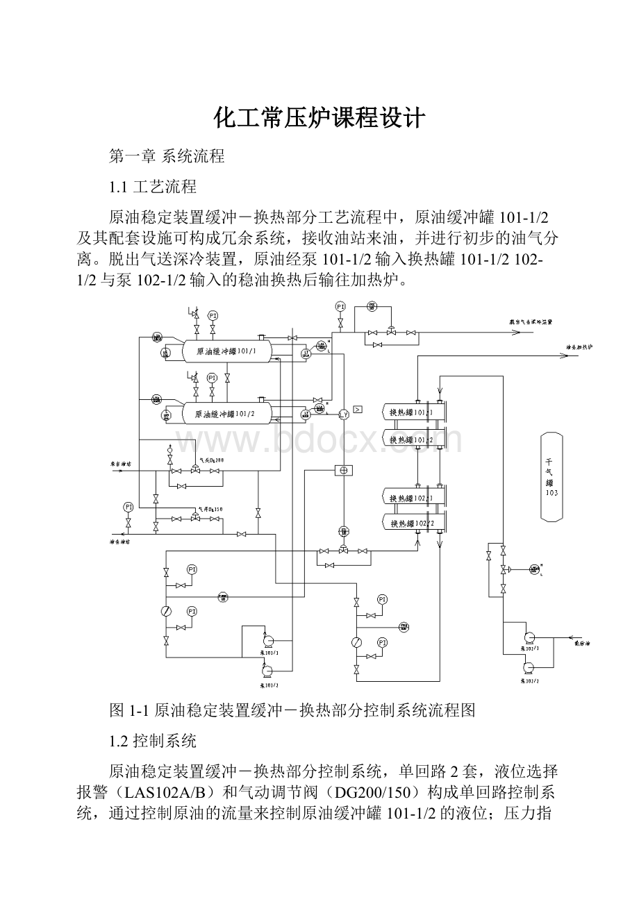 化工常压炉课程设计.docx