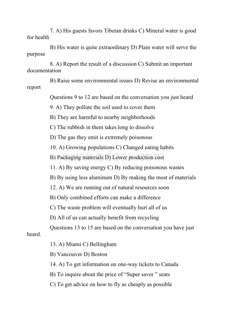 大学英语四级真题CET4及答案解析.docx_第3页