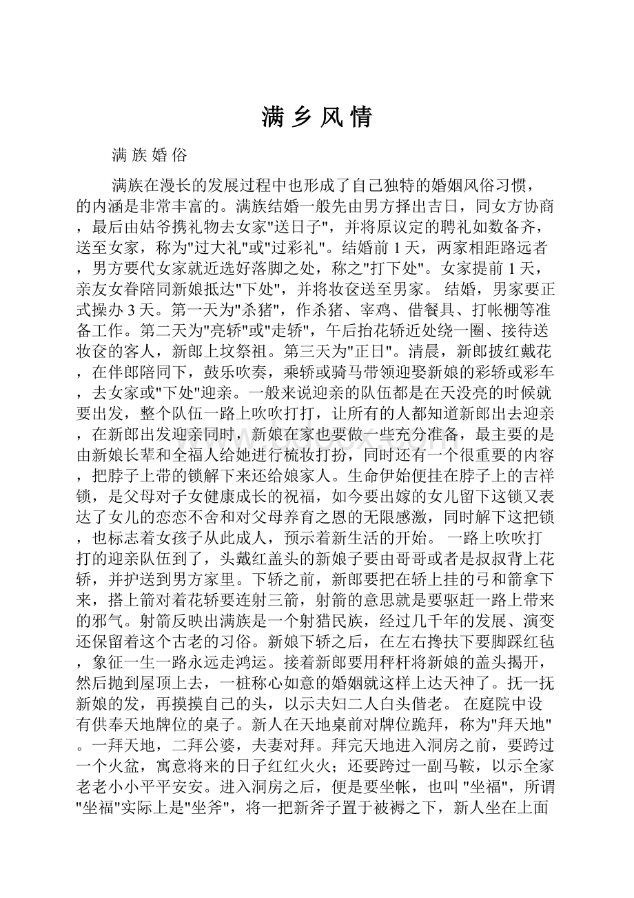 满 乡 风 情.docx