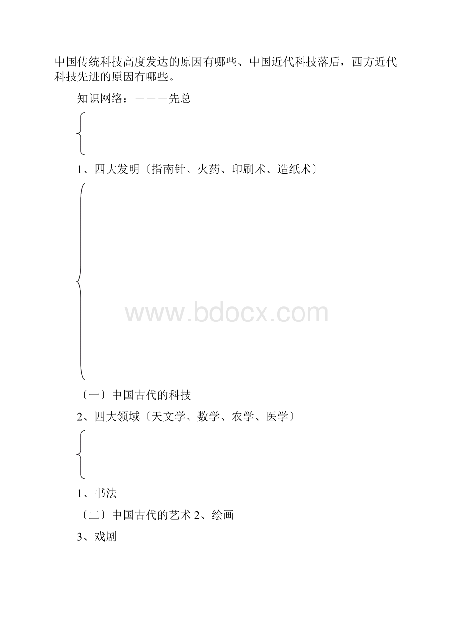 高考历史二轮精品学案专项18古代中国的科学技术与文学艺术师版.docx_第2页