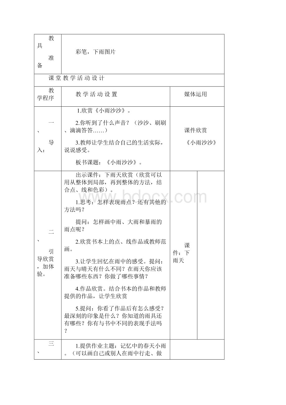 1415一年级美术下册教案.docx_第2页