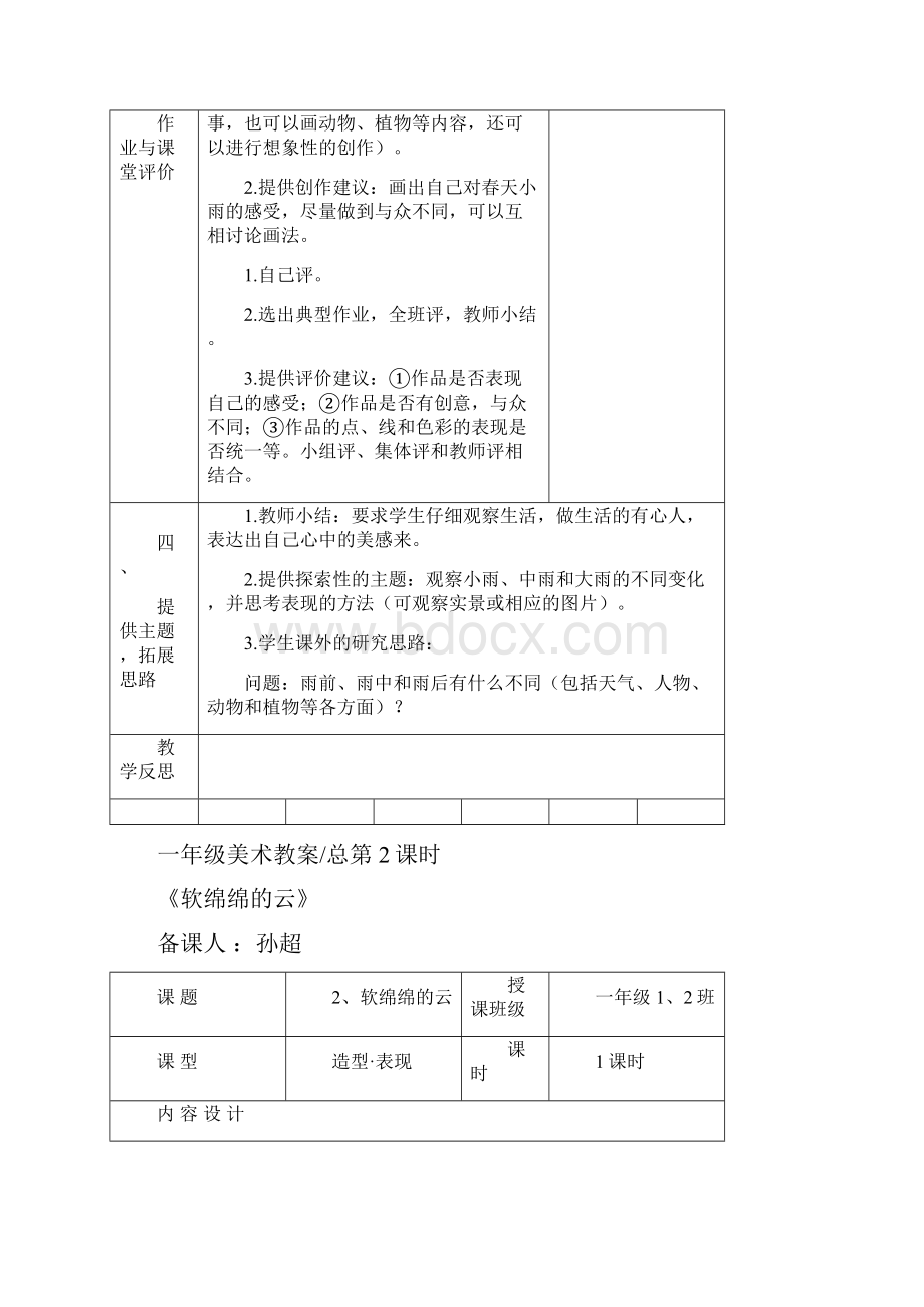 1415一年级美术下册教案.docx_第3页