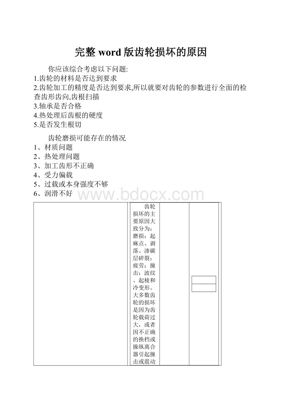 完整word版齿轮损坏的原因.docx_第1页