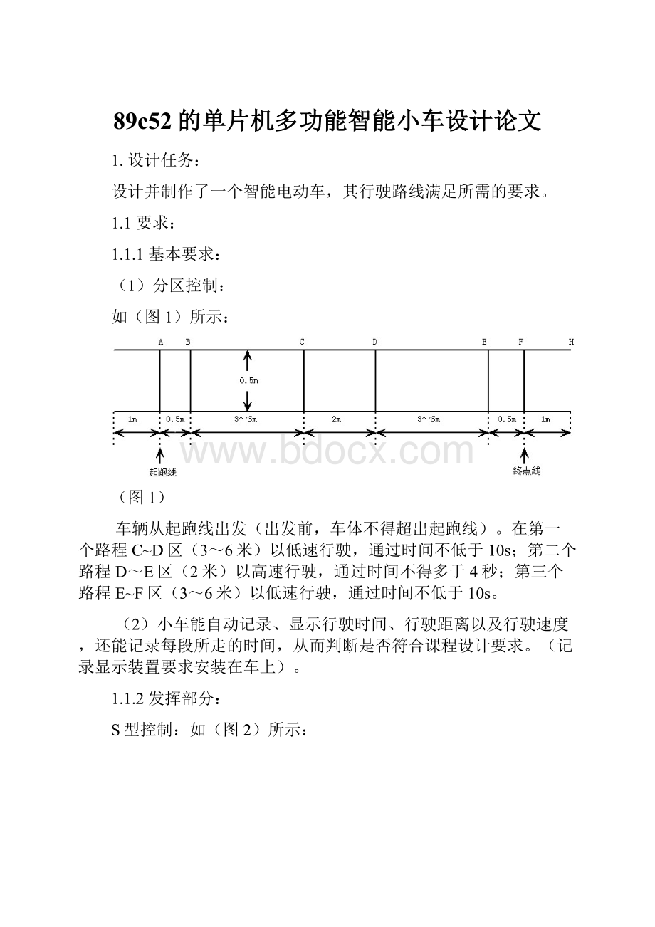 89c52的单片机多功能智能小车设计论文.docx