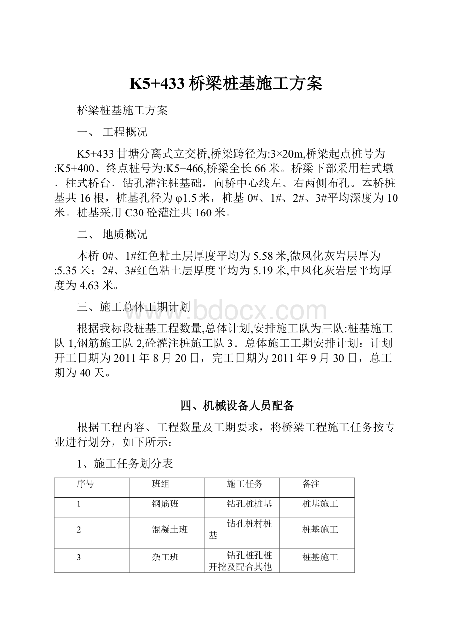 K5+433桥梁桩基施工方案.docx