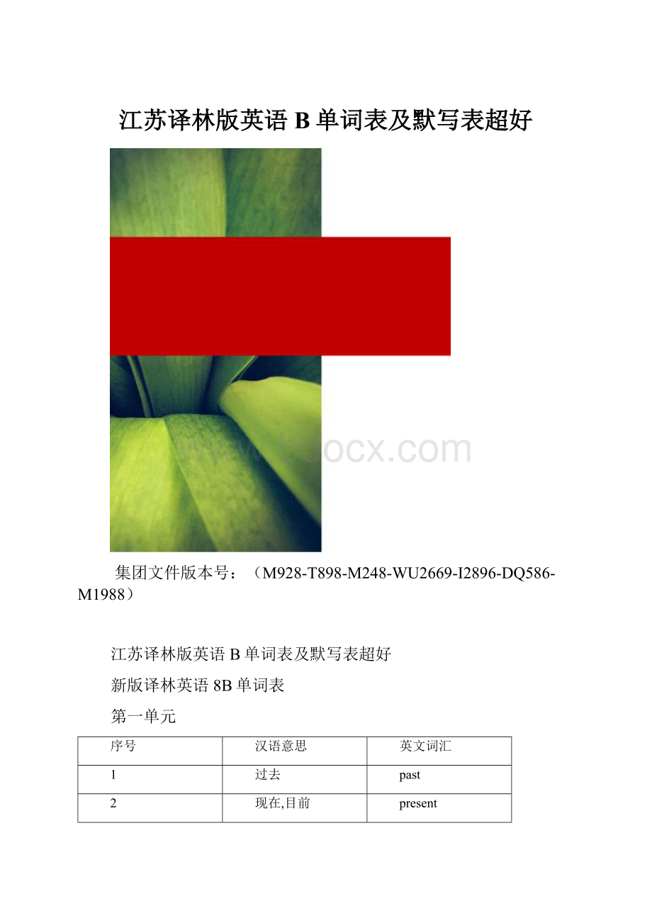 江苏译林版英语B单词表及默写表超好.docx