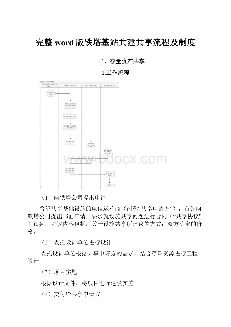 完整word版铁塔基站共建共享流程及制度.docx