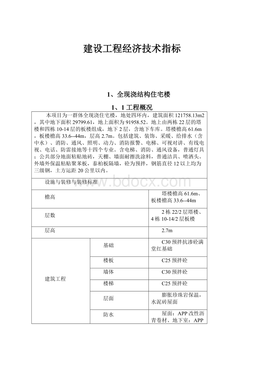 建设工程经济技术指标.docx_第1页