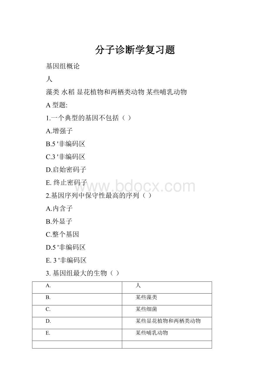 分子诊断学复习题.docx_第1页