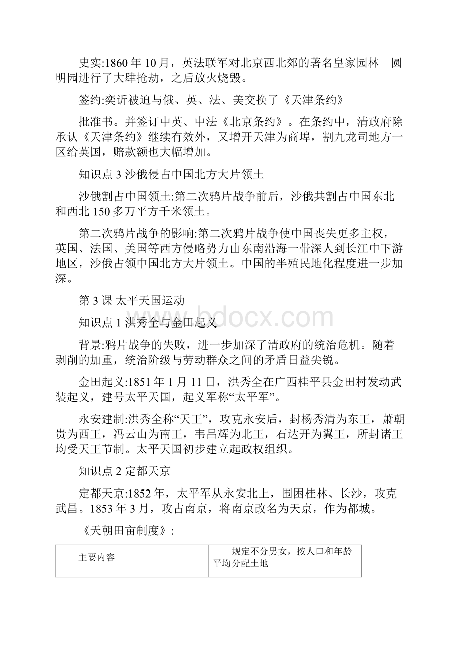 部编人教版八年级历史上册复习提纲 1.docx_第3页